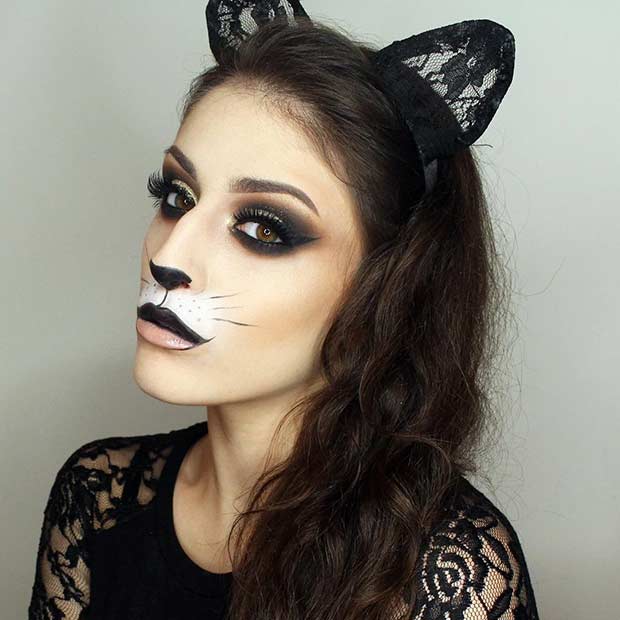 Maquillage Glam DIY Chat Halloween