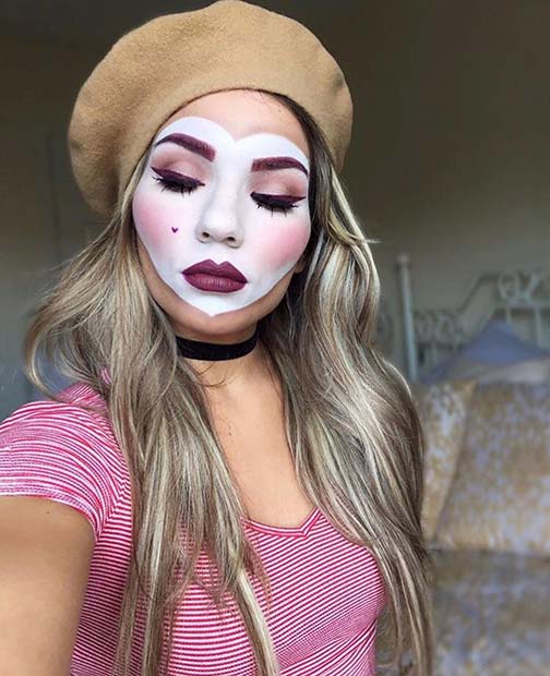 Idée de maquillage de masque de poupée mignonne