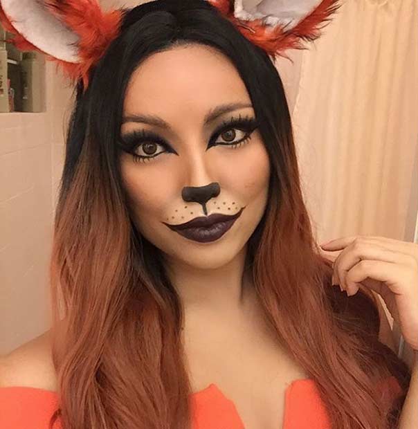 Εύκολο μακιγιάζ Fox Halloween Makeup