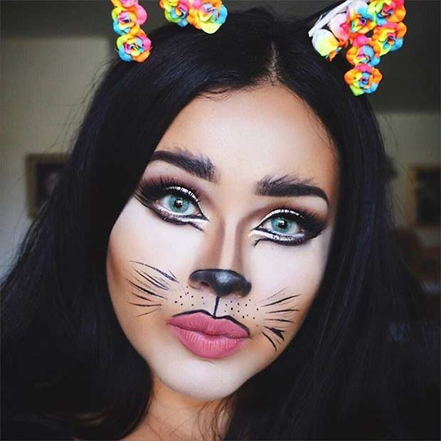 Easy Car Halloween Makeup Look for Women