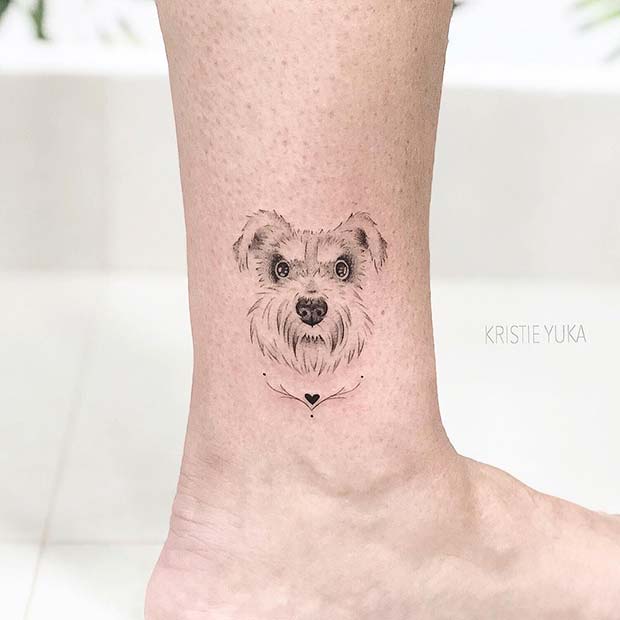 Idée de tatouage de chien adorable