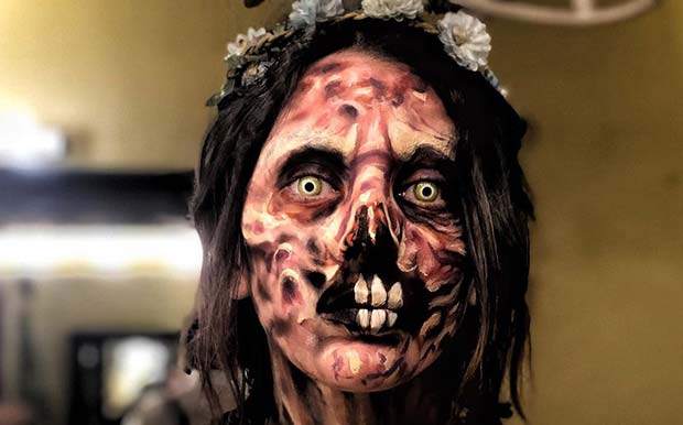 Maquillage illusion de zombie