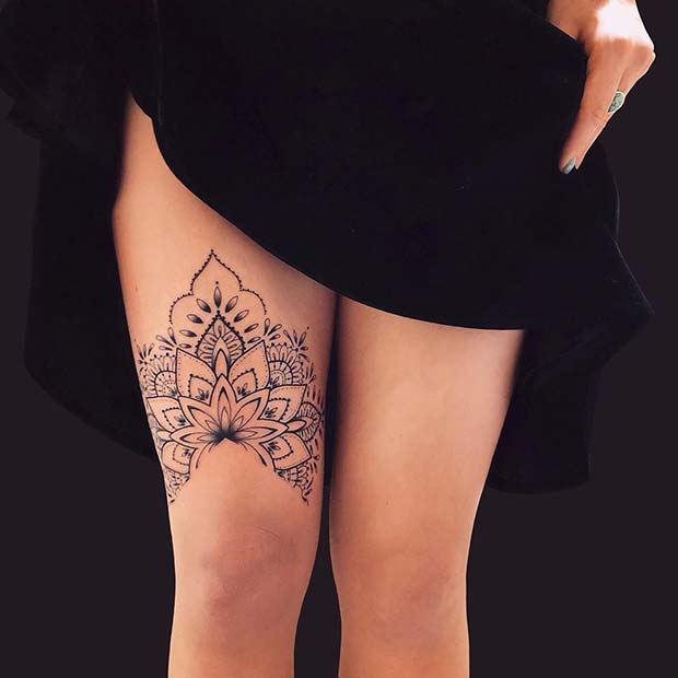 Mandala Thigh Design