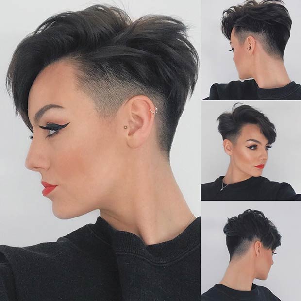 Κοντό ξυρισμένο Pixie Cut