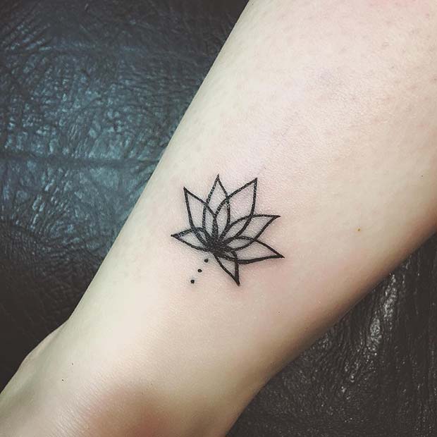 Κομψό τατουάζ Lotus