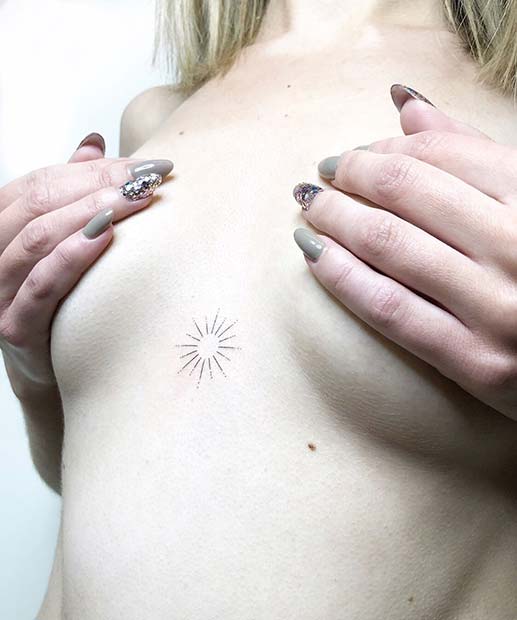 Sunshine Sternum Tattoo Idea