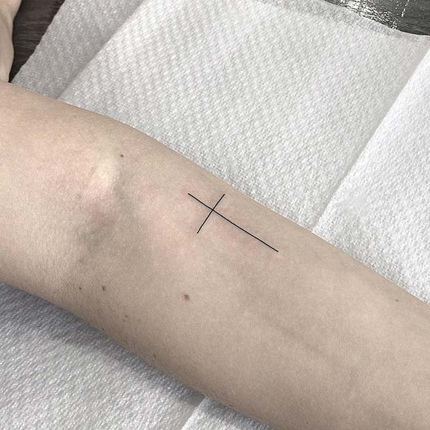 Simple Cross Tattoo