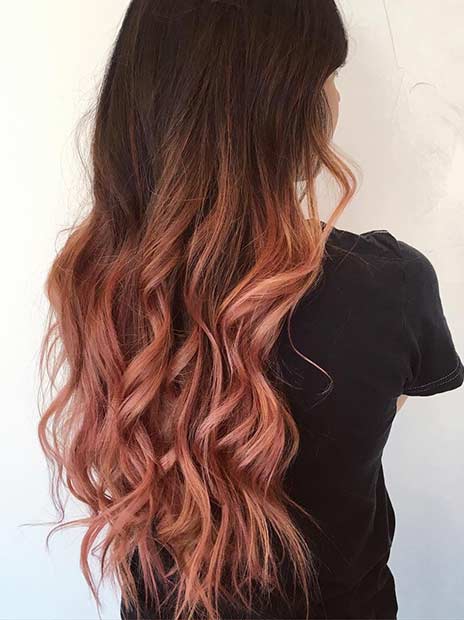 Cheveux Or Rose Peinture Cheveux