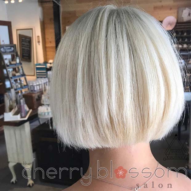 Platinum Blonde Short Bob