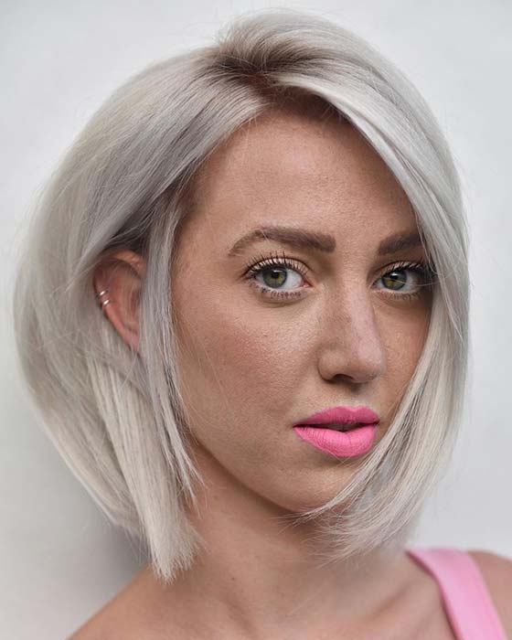 Icy Blonde Bob Hair Idea