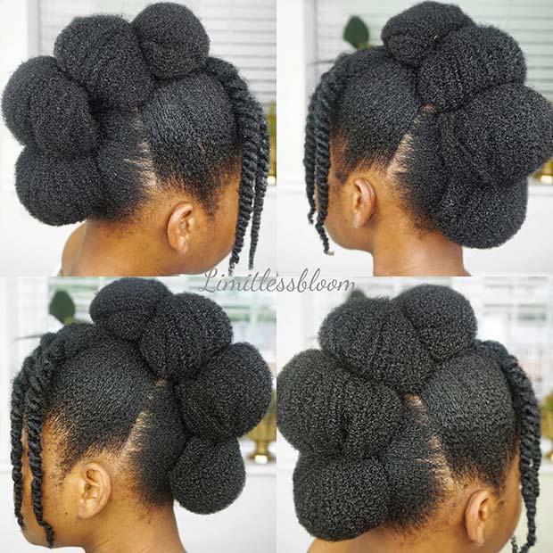 Bubble Natural Updo