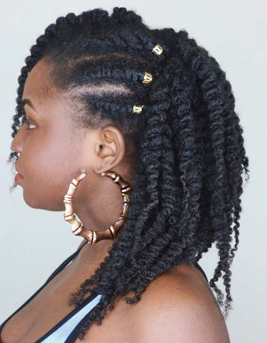 Twist Out Hairstyle για φυσικά μαλλιά
