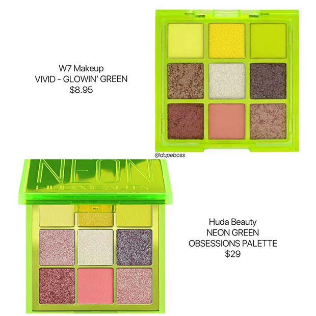Huda Beauty Neon Obsessions Palette Dupe