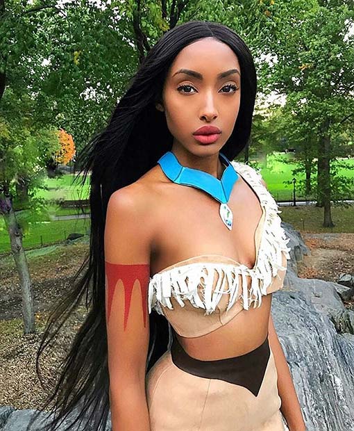 Idée de costume d'Halloween de Pocahontas
