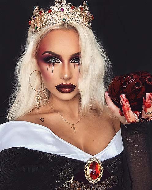 Costume d'Halloween de la méchante reine