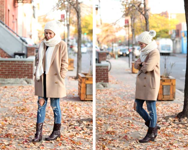 Ripped Jeans Winter Outfit