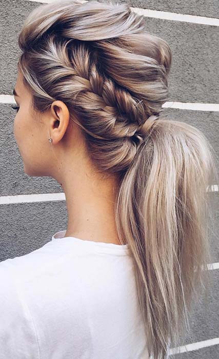 Edgy Braided Ponytail