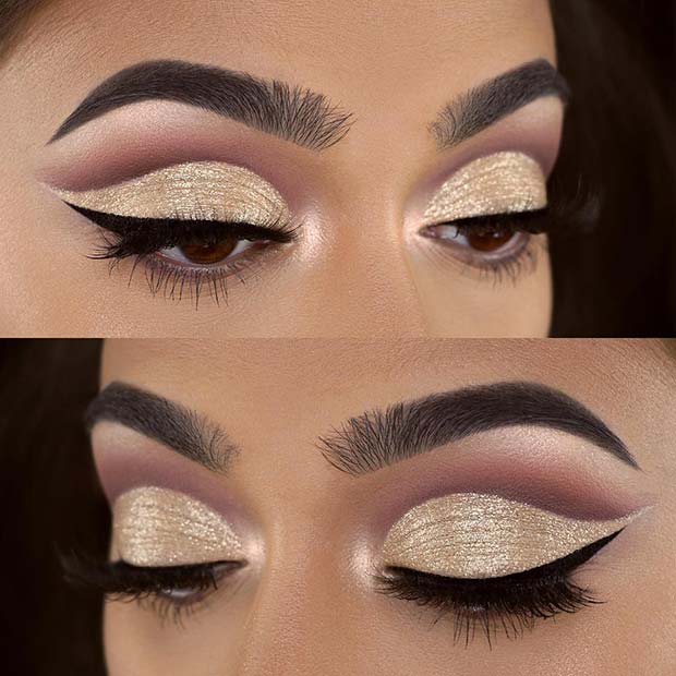 Glitzy Gold NYE Eyes