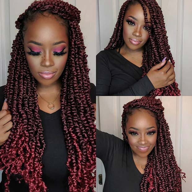 Burgundy Passion Twists