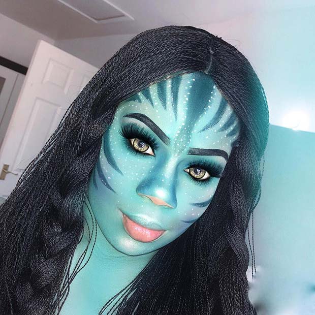 Maquillage inspiré d'avatar