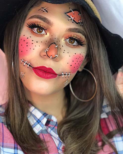 Idée maquillage épouvantail facile