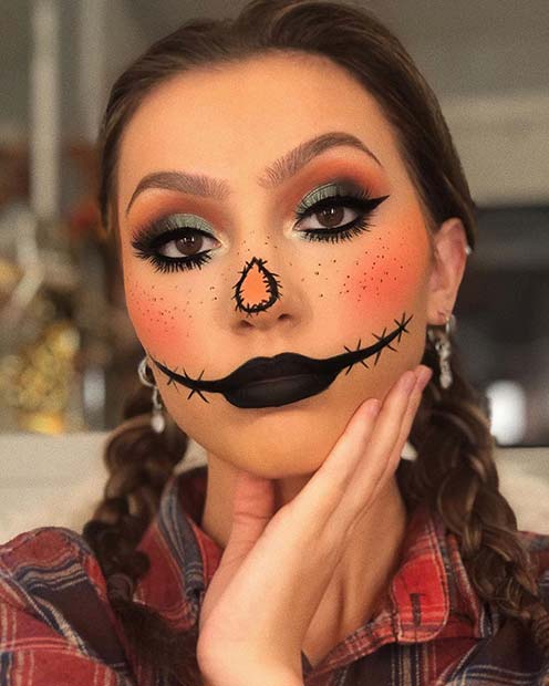 Maquillage épouvantail mignon