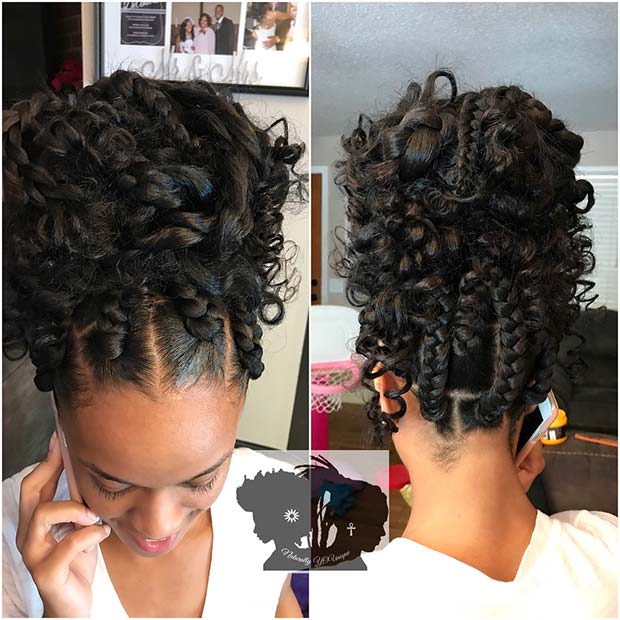 magnifique chignon tressé