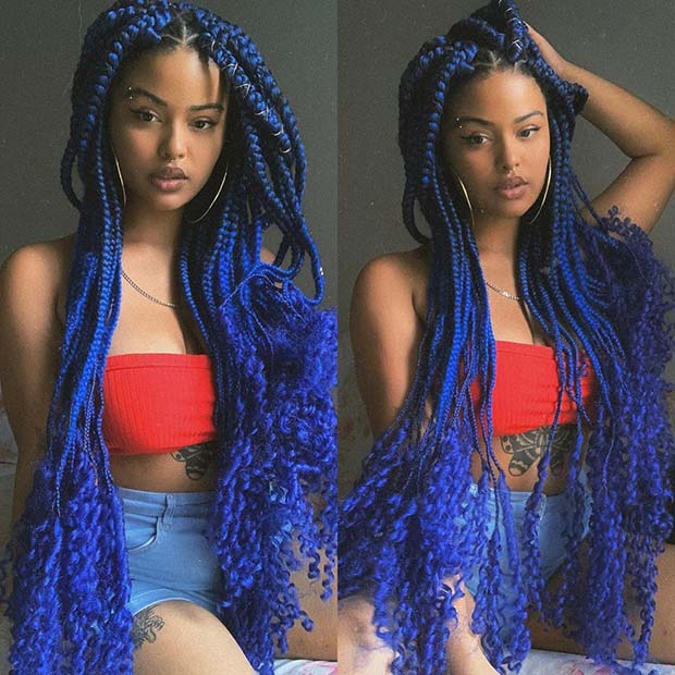 Jumbo Blue Goddess Braids