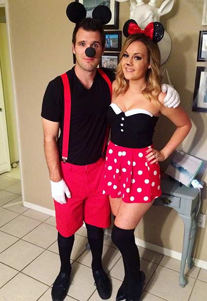 Mignon Disney Mickey Minnie Couple Halloween Costume