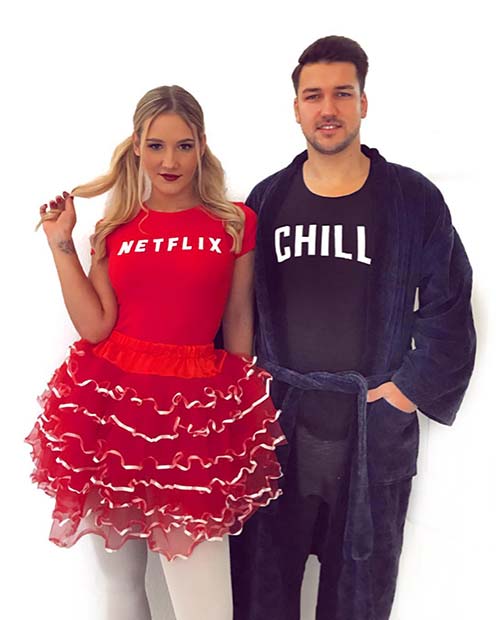 Costume drôle Netflix et Chill