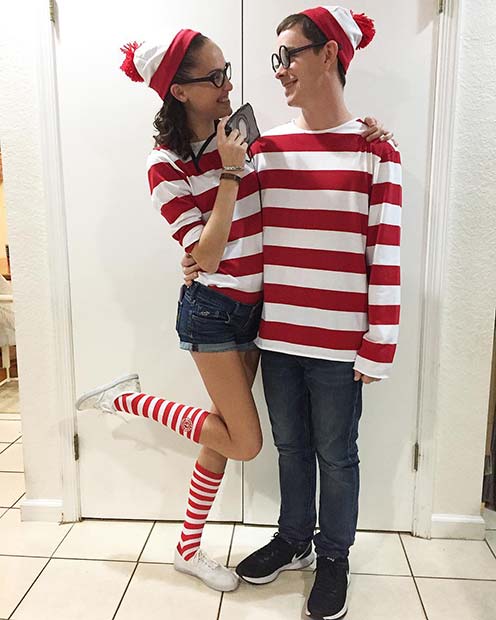 Idée de costume de couple où est Wally