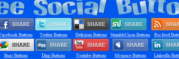 Boutons sociaux gratuits