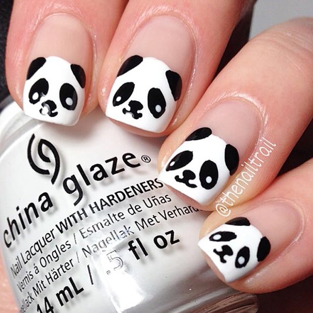 Χαριτωμένα νύχια Panda