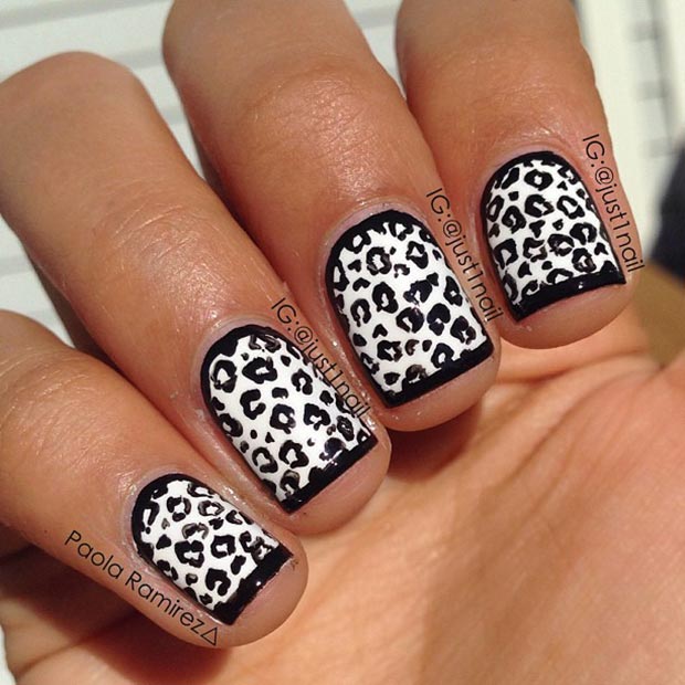 Ongles de guépard noir et blanc