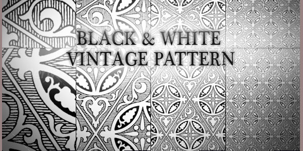 Μαύρο n Λευκό Vintage μοτίβο