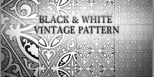 Motif vintage noir et blanc