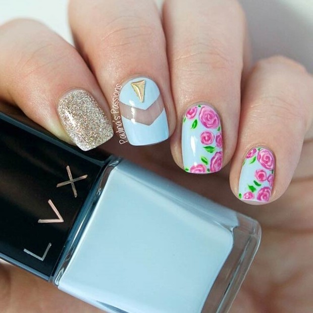 Cool Flower Nail Art Design