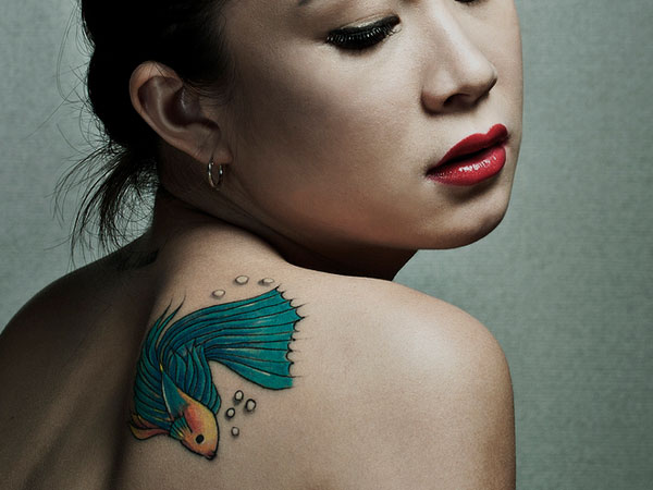 Χαριτωμένο τατουάζ ψαριών