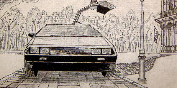Σκίτσο για ζωγραφική DeLorean 2