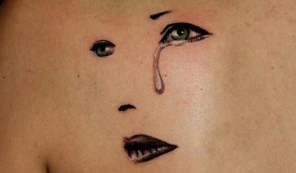 Lady Face Tattoo
