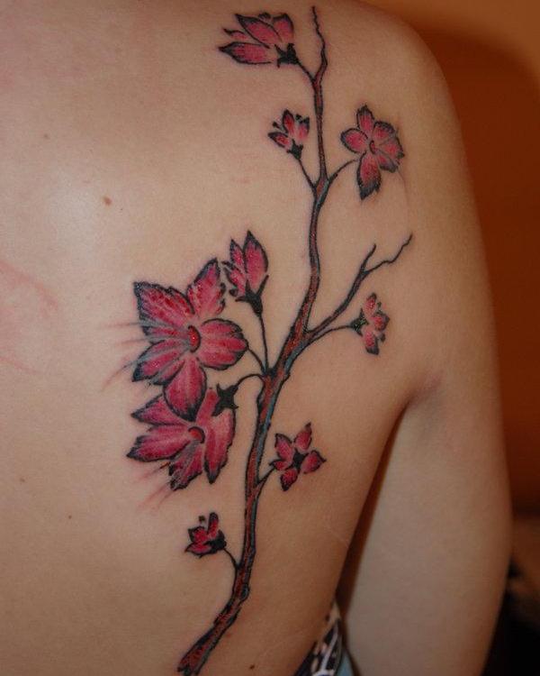 Tatouage de fleur de cerisier