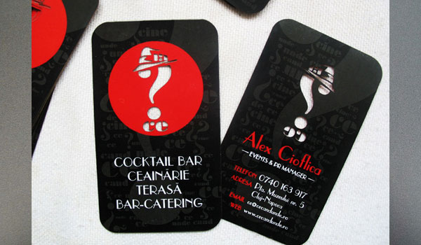 Carte de visite de bar à cocktails