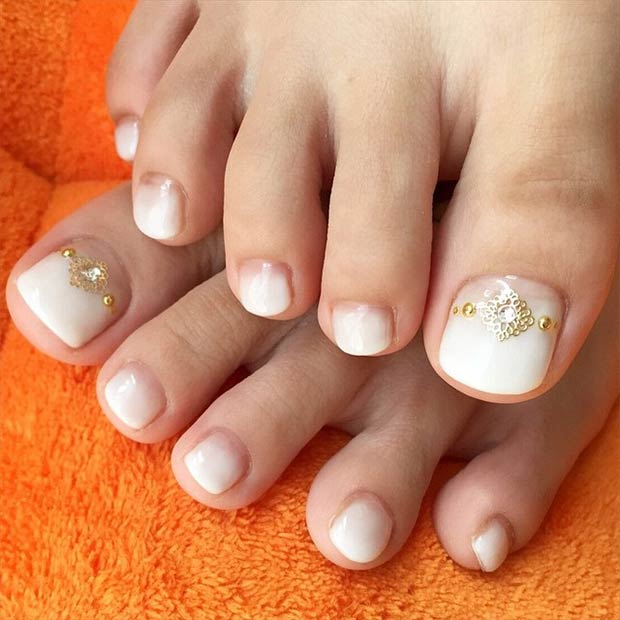 Γυμνό Ombre Toe Nail Design