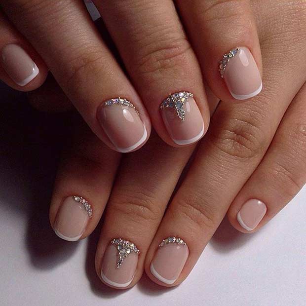 French Tip Manucure pour ongles courts