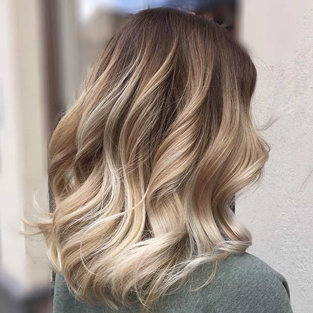 Coiffure Blonde Balayage Lob