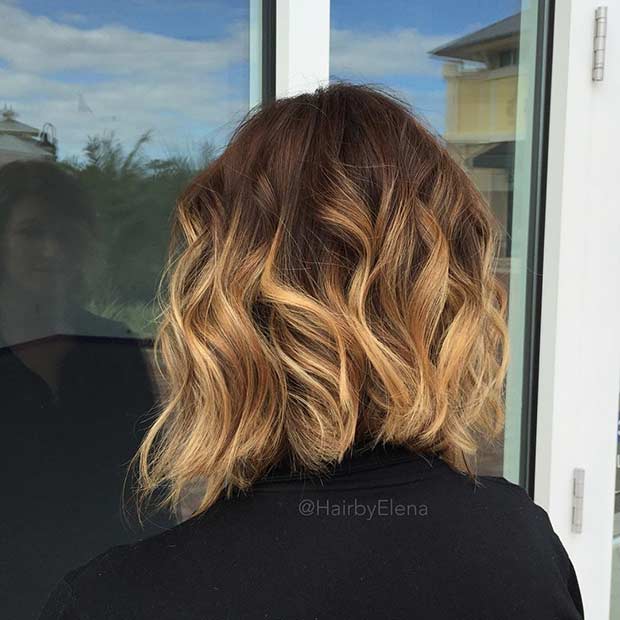 Lob de Balayage à Angle Bouclé