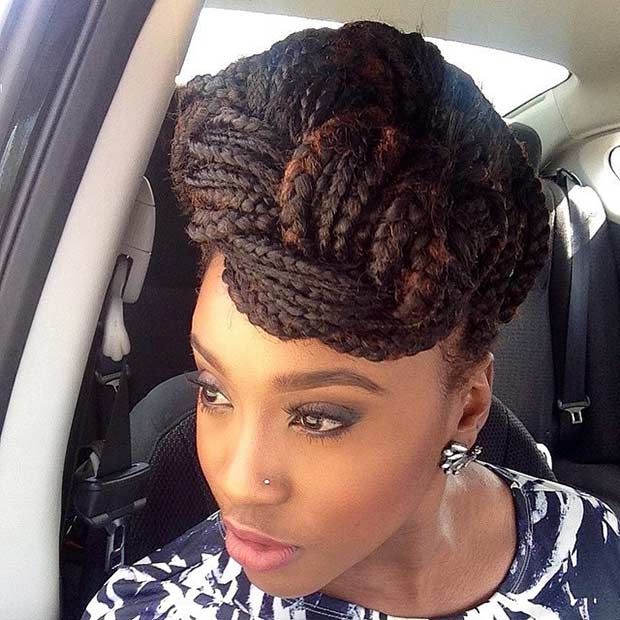 Poetic Justice Braids Tressé Updo