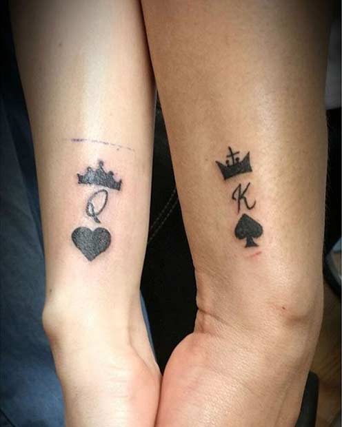 Conceptions simples de tatouage de roi et de reine