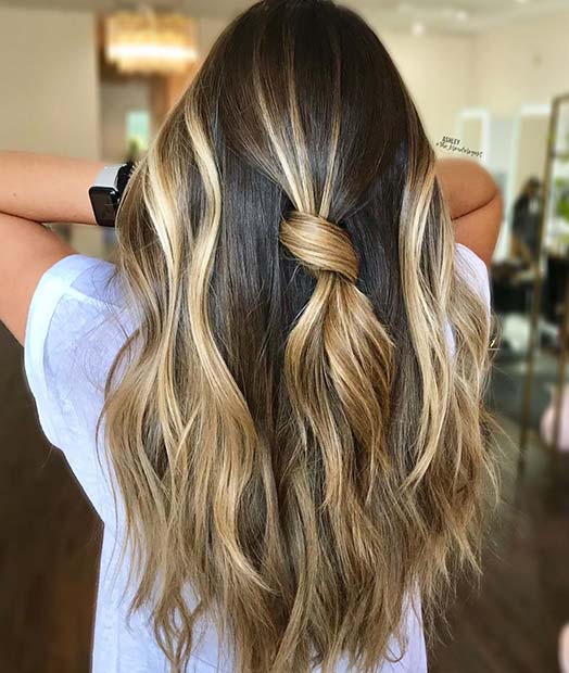 Honey Blonde Highlights για μελαχρινές