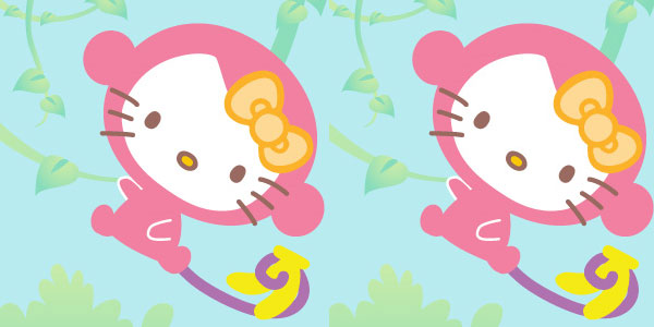 Hello Kitty Junkie Monkey ταπετσαρία iPhone